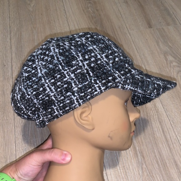 Apt 9 black grey plaid Newsboy Cadet cap hat - Picture 5 of 9